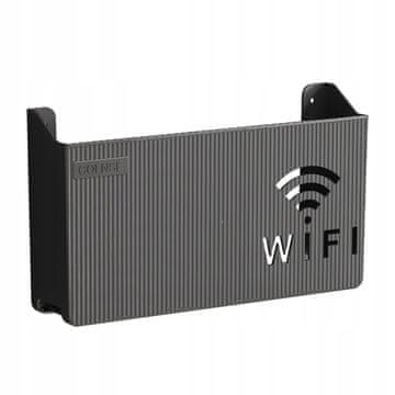 3 Sprouts ZIDNA POLICA ZA WIFI ROUTER PREKIDAČ Crna