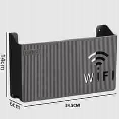 3 Sprouts ZIDNA POLICA ZA WIFI ROUTER PREKIDAČ Crna
