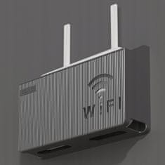 3 Sprouts ZIDNA POLICA ZA WIFI ROUTER PREKIDAČ Crna