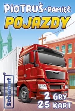 Karte crni Petar Pan Plus memory za djecu, kartaške igre vozila, 2 igre