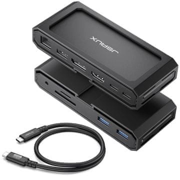 Docking stanica Jsaun 11w1 100w 4k 120hz Hb1101 Hdmi Dp Qc za Steam deck