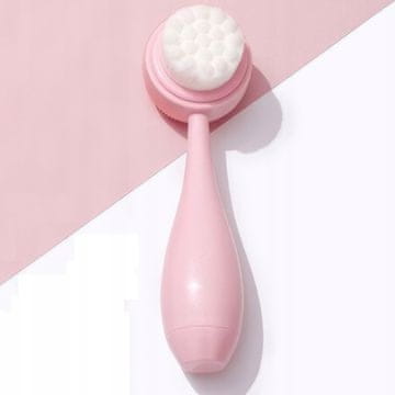 eCarla Ecarle dvostrana četka za čišćenje lica 14,5 cm, krem SCZ13K