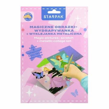 STARPAK kreativni set za grebanje s metalnim kolažom