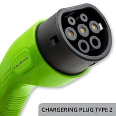 Qoltec Qoltec prijenosni punjač za električna vozila EV s regulacijom 2u1 Tip2 | 11kW | 3 faze | LCD | prijenosni | wallbox | 5m