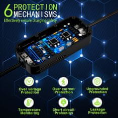 Qoltec Qoltec prijenosni punjač za električni automobil EV s regulacijom 2w1 Typ2 | 3.5kW | 230V | LCD | Prijenosni | Wallbox | 5m