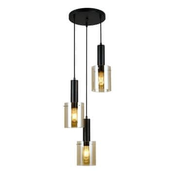 Italux Sardo PND-5581-3A-BK+AMB viseća lampa
