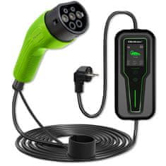 Qoltec Qoltec prijenosni punjač za električni automobil EV s regulacijom 2w1 Typ2 | 3.5kW | 230V | LCD | Prijenosni | Wallbox | 5m