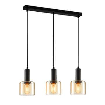 Italux Viseća lampa SANTIA PND-65342-3-BK+AMB Italux