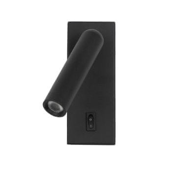 Italux 2,5W LED zidna svjetiljka s reflektorom i prekidačem NOVA WL-46376-1-BK