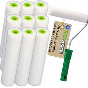 Valjak za boju spužvasti pjenasti 150mm za uljane boje namještaj glazure 10kom