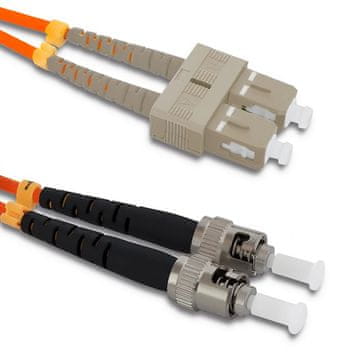 Qoltec Qoltec patch kabel svjetlovodni SC/UPC - ST/UPC | Multimode | 50/125 | OM2 | Duplex | 1m