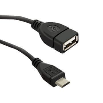 Qoltec Kabel USB OTG 2.0 A ženska | Micro USB B muška | 0,2 m