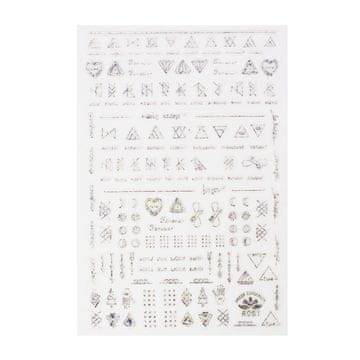 Allepaznokcie Tanke geometrijske naljepnice za nokte R081 holo