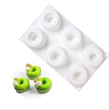 Silikonski kalup za monoporcije DONUT Krafne s rupom, donati