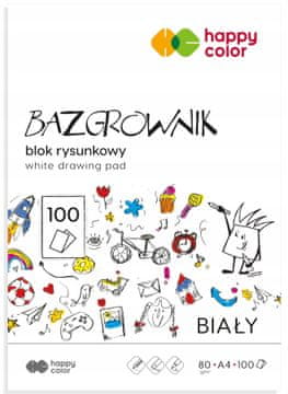 Blok za crtanje Happy Color BAZGROWNIK A4, 100 listova, 80 g
