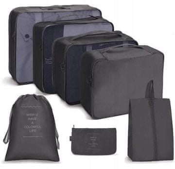 eCarla Ecarle set od 7 putnih kozmetičkih torbica, crne, KS41WZ3