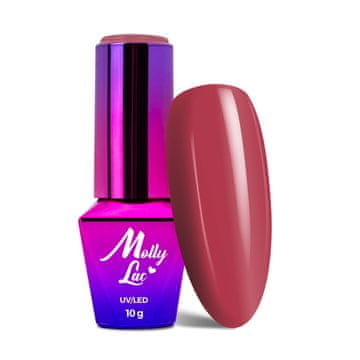 MollyLac LED/UV gel lak hibridni Hearts & Kisses br. 193 tamnocrvena 10 g