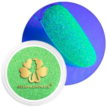 Allepaznokcie Neonska prašina za nokte Mermaid Dust Allepanails svijetli u UV zrakama u staklenci 2,5 g br. 2