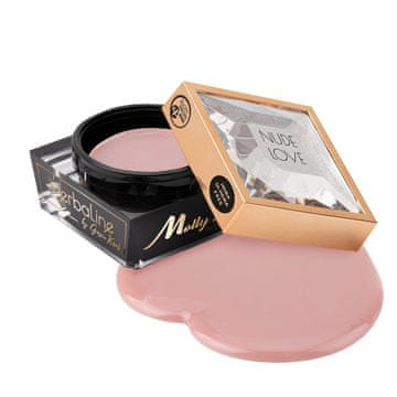 MollyLac HerbaLine Nude Love Hema/Di-hema gel za izgradnju noktiju s uljem čajevca 50 g