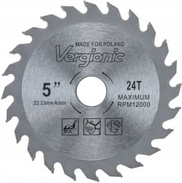 Vergionic Tarcza widiowa za drvo 125 x 22.2 mm 24T Vergionic