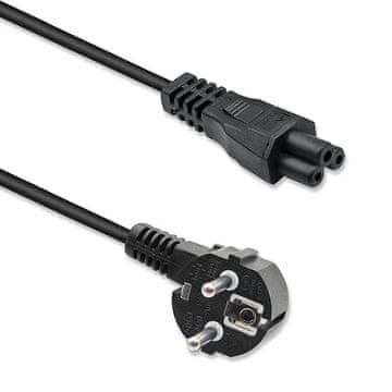 Qoltec Qoltec kutni kabel za napajanje SCHUKO | IEC C5 | trolist | 3x1.0mm² | 1.5m