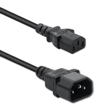 Qoltec Qoltec kabel za napajanje za UPS | IEC C13/C14 | 3x0.75mm² | 1m