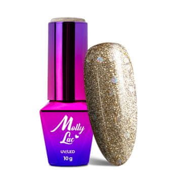 MollyLac LED/UV gel lak hibridni lak Queens Of Life br. 32 Perfect Gold 10 g