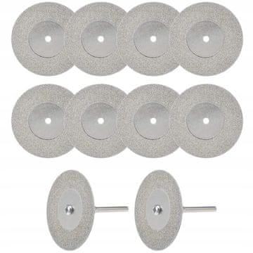 FALON-TECH Dijamantne ploče 30 mm za mini brusilicu Dremel, 10 kom. + 2 drška