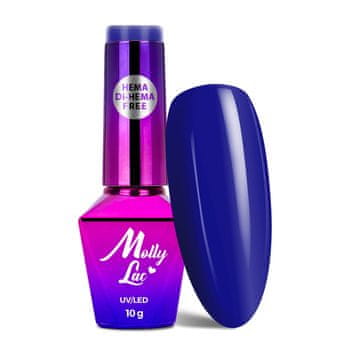 MollyLac Power Flower br. 727 Plava hortenzija hema/Di-hema Free 10g LED/UV gel lak