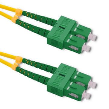 Qoltec SC/APC Optički patchcord - SC/APC | Jednomodni | 9/125 | G652D | Duplex | 1,5 m