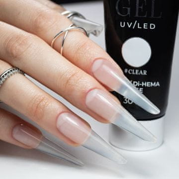 Acrylgel Polygel gradivni gel za nadogradnju AcrylGel hema/Di-hema Free Clear 30 ml
