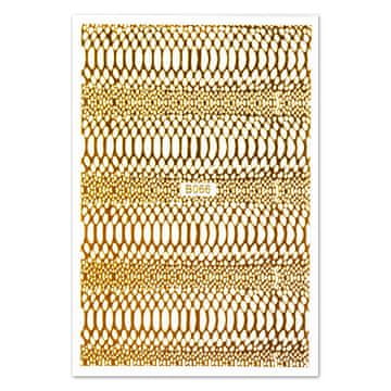 Allepaznokcie Naljepnice za nokte tanke samoljepljive opalescentne zmijske kože Snake Skin zlatne boje