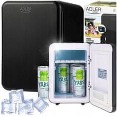 Adler 42W prijenosni turistički hladnjak s jednim vratima 4L 12-230V crni