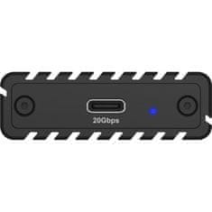 IcyBox IB-1917M-C32a kućište za 1x M.2 NVMe SSD s USB-C 3.2 Gen 2x2 do 20 Gbit/s
