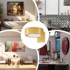 Home & You Magnetna LED svjetiljka s daljinskim upravljačem, dekorativna rasvjeta za slike i zid | ARTIONIC, zlatna