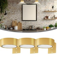 Home & You Magnetna LED svjetiljka s daljinskim upravljačem, dekorativna rasvjeta za slike i zid | ARTIONIC, zlatna