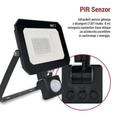 EMOS ZS2333 Simpo Pir LED reflektor, 30 W, neutralno bijela, crna