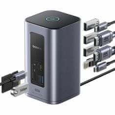BASEUS priključna stanica USB 3.2 TipC 12v1 tower siva B00568103813-00
