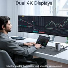 BASEUS priključna stanica USB 3.2 TipC 12v1 tower siva B00568103813-00
