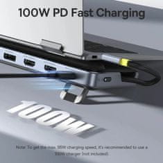 BASEUS priključna stanica USB 3.2 TipC 12v1 EliteJoy siva B0114200
