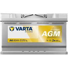 Varta A6 akumulator, 80Ah, D+, 800A(EN), 315x175x190, AGM (695161)