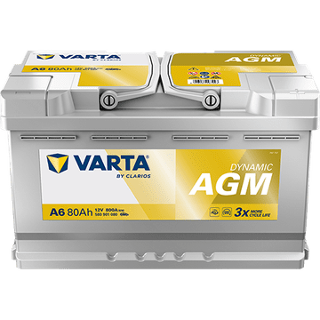 Varta A6 akumulator, 80Ah, D+, 800A(EN), 315x175x190, AGM (695161)