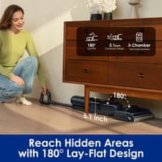 Tineco FLOOR ONE S7 Pro Stretch Ultra, bežični usisavač i čistač, iLoop senzor, FlashDry sušenje, crni