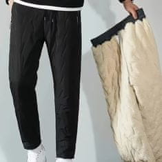 VIVVA® Tople zimske flis hlače s vodootpornom tkaninom i podstavom od meke ovčje vune, džepovi s patentom | TERMOPANTS, 2XL