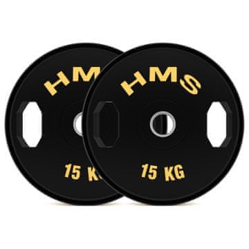 HMS TOG15 2 x 15 KG OLIMPIJSKI PLOČA S GUMOM OBLOŽENIM 2 x 15 KG