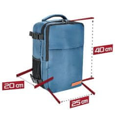 Putni ruksak 40x20x25 za avione, lagana ručna prtljaga - plava