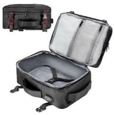 Putni ruksak 40x20x25 za avione, lagana ručna prtljaga - crna