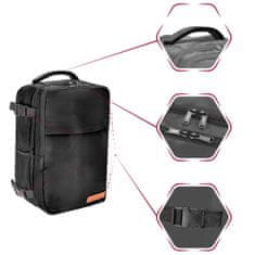 Putni ruksak 40x20x25 za avione, lagana ručna prtljaga - crna