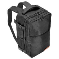 Putni ruksak 40x20x25 za avione, lagana ručna prtljaga - crna