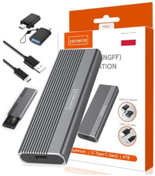 ZENWIRE SSD kućište m2 SATA NGFF USB-C USB 3.0 6GB/s utor za disk m.2 adapter 2818S